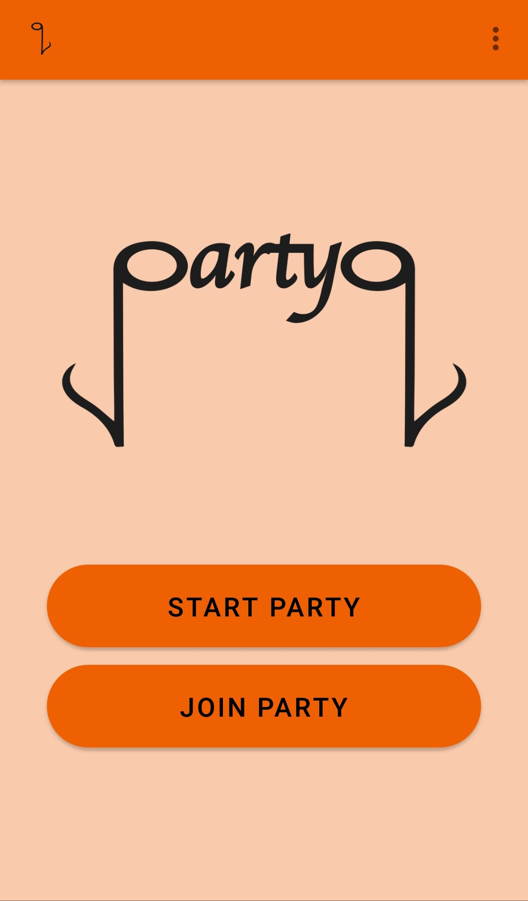 partyq home screen